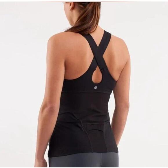 Lululemon Black Run Swiftly Tech Tank Size 6 - Picture 1 of 6